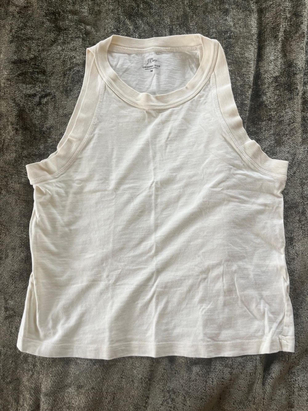 J. Crew Cream Organic Slub Tank